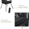 Kovová křesla Kastos 2 ks - černá 67926