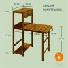 Dřevěná skládací souprava - akát rozměry stolu