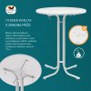 Skládací barový stůl Ø70 cm - bílý vlastnosti