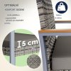 Ratanový balkonový set 1+2 - šedá/dřevo popis