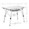 Rozkládací kempinkový stůl Picco - stříbrný rozměry