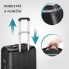 Set cestovních kufrů 3-dílný s příslušenstvím - černý rukojeť