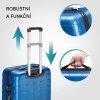 Set cestovních kufrů 3-dílný s příslušenstvím - modrý rukojeť