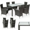Zahradní ratanová sestava Berlin 1+6 - šedá/antracit možnosti