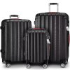 Set cestovních kufrů Baseline 3-dílný - černý pohled