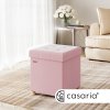 Taburetka s úložným prostorem 42x38x38 cm - růžová využití
