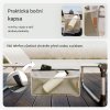 Zahradní lehátko Malta - krémové úložní