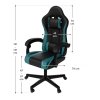 Kancelářská židle HyperSeat - černá/tyrkysová rozměry