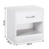 Noční stolek se zásuvkou - bílý 27645