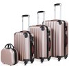 Set cestovních kufrů 4-dílný růžový