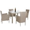 Zahradní ratanová sestava Berlin 1+4 - šedá/béžová 23709