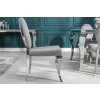 Luxusní židle Modern Barock samet šedá 34180