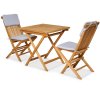 Dřevěný balkonový set Bristol - teak pohled zboku