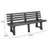 Zahradní lavice Orchidea - antracit rozměry