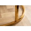 Konferenční stolek Elegance 60cm mramorový vzhled bílý, zlatý rám 45272