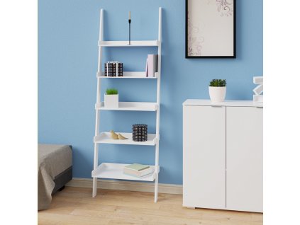 Létralépcsős polc fehér - 180cm 24946