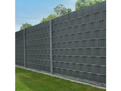 PVC védőcsík a kerítéshez 4 db - antracit 27384