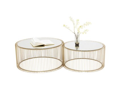 Kare Design dohányzóasztal Drót arany 16794