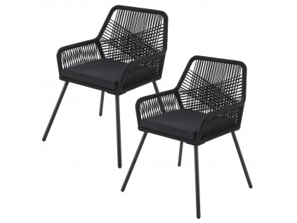 Fém székek Kastos 2 db - fekete
