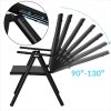 2 db alumínium karosszék - fekete fekvőfotelek