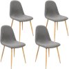 Design étkezőszék 4 db sötétszürke huzattal 25282