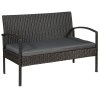 Rattan készlet Trinidad - fekete 25589