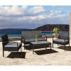 Rattan készlet Trinidad - fekete 25594