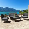 Rattan készlet Trinidad - fekete 25586