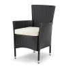 Rattan fotelek 2 db - fekete 26375