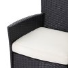 Rattan fotelek 2 db - fekete 26377