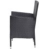 Rattan fotelek 2 db - fekete 26379
