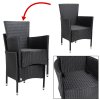 Rattan fotelek 2 db - fekete 26381