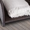 Rattan asztal Vedis 45x45x40 cm - barna részletek
