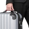 Utazóbőrönd XL 45x28x70 cm - ezüst markolat