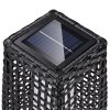 Napelemes rattan lámpa 70 cm panel