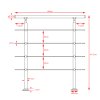 Lépcsőkorlát 4 támasz - 150cm méretek