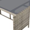 Torino rattan készlet - szürke üveg