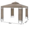 Kerti pavilon Lorca 3x3 - taupe méretek