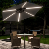 9912 led slnecnik mali 350 cm antracit