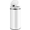 Érintésmentes szemetes USB-vel 30 l - fehér