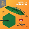 Kerti napernyő Ø330 cm - zöld