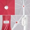 Crete napernyő Ø200 cm - piros színű bordák