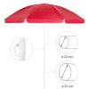 Crete napernyő Ø200 cm - vörös rúd