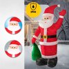 180 cm magas felfújható Mikulás, ellenálló