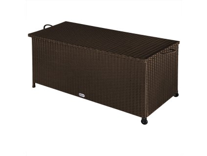 Cutie de depozitare 122cm x 56cm x 61cm - cu roți maro 22897