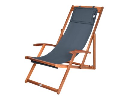 Șezlong de grădină SIENA - antracit 23528