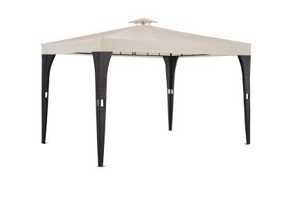 22859 7 rattan pavilon 3x4 m krem