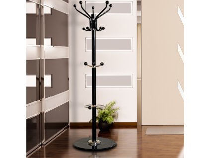 Umeraș cu suport - negru 173cm 25901