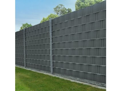 Banda de protectie PVC pentru gard 4 buc - antracit 27384