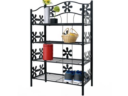 Raft metalic cu model de flori - 60x30x90 cm 28136